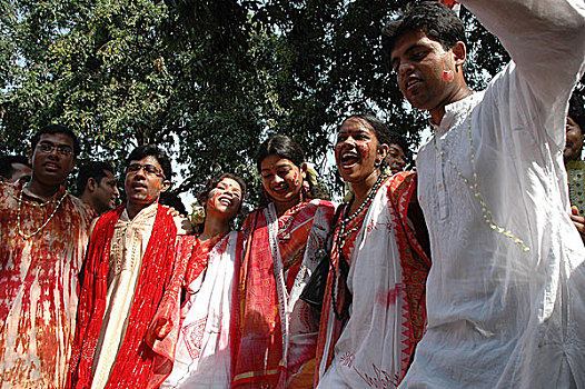 节日,白天,新年,达卡,孟加拉,四月,2006年