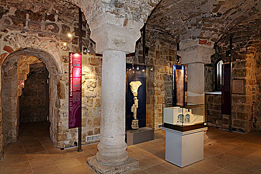 中世纪,拱顶,地窖,堡垒博物馆,奎德琳堡,哈尔茨山,萨克森安哈尔特,德国,欧洲