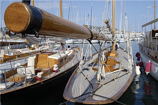 帆船,戛纳,港口,法国