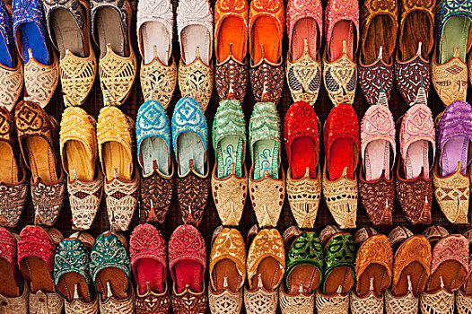 传统,鞋,出售,市场,迪拜,阿联酋