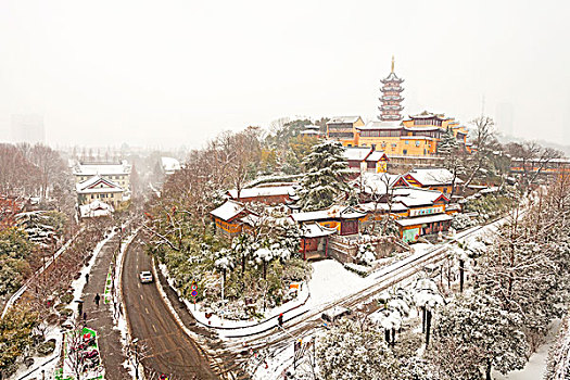 南京鸡鸣寺雪景