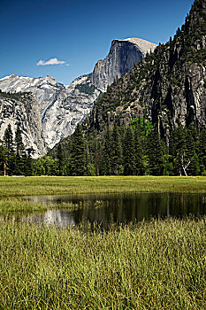 半圆顶,山,优胜美地国家公园,加利福尼亚,美国