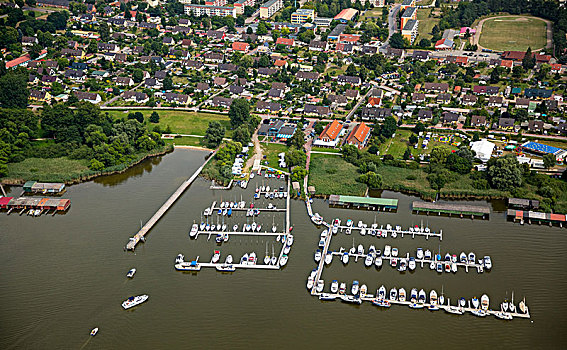 风景,游艇,学校,码头,帆船,梅克伦堡,湖区,瑞士,梅克伦堡州,德国
