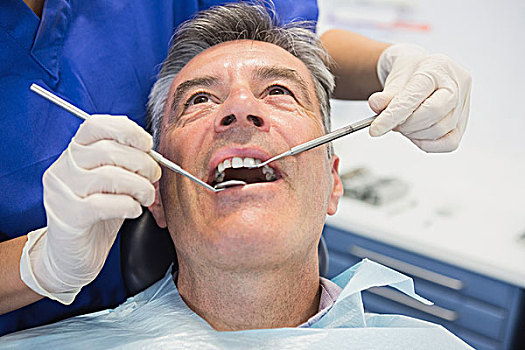 牙医,检查,工具
