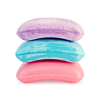 肥皂,粉色,蓝色,紫色