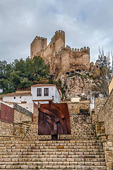 城堡,阿尔曼萨,一个,漂亮,西班牙