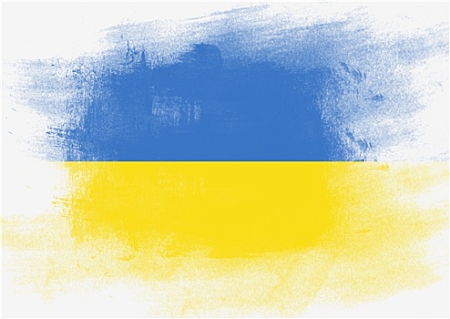 旗帜,乌克兰,涂绘,画刷