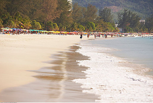 人,海滩,普吉岛,泰国