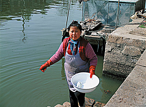 女人,同里,中国