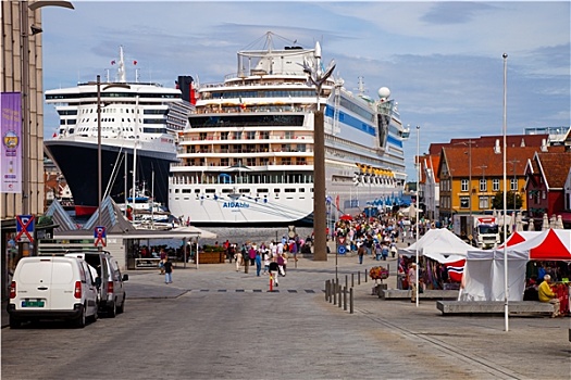 斯塔万格,挪威,七月,港口