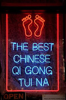 霓虹灯,标识,中国,足部按摩,厅室,格林威治村,纽约,美国,北美