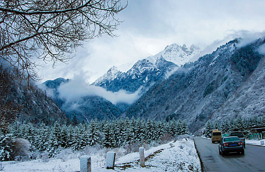 九寨沟,松潘雪景