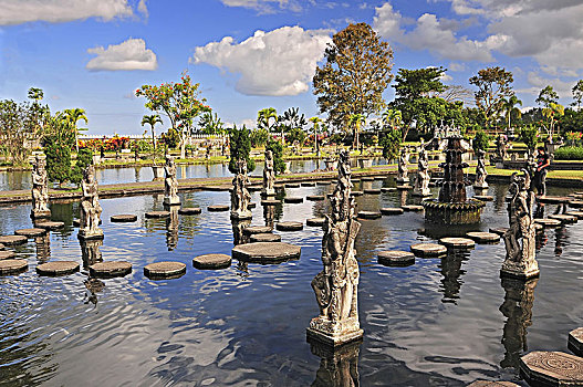 雕塑,圣泉寺,水,宫殿,巴厘岛,印度尼西亚