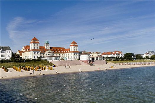 海滩,水疗,酒店,波罗的海,梅克伦堡前波莫瑞州,德国,欧洲
