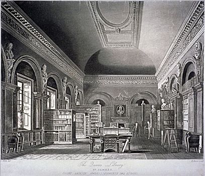 图书馆,圣詹姆士宫,威斯敏斯特,伦敦