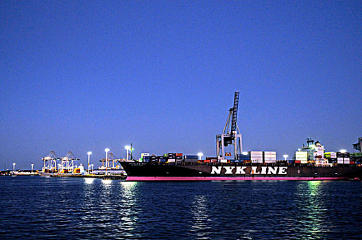 商船,黄昏,奥克兰,新西兰