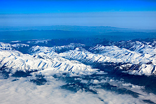 云海,雪山,群山,山脉