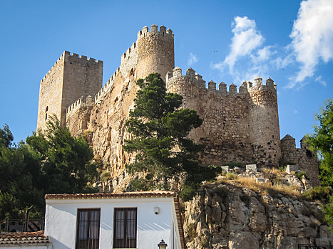 老,中世纪,阿尔曼萨,城堡,卡斯蒂利亚,拉曼查,西班牙