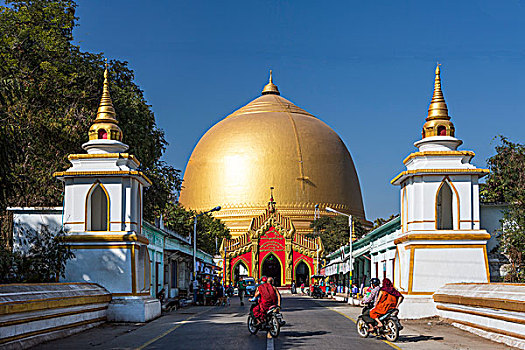 缅甸,靠近,曼德勒,传说,城市,塔