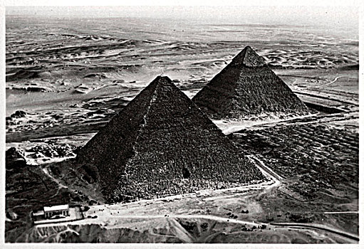 航拍,吉萨金字塔,埃及