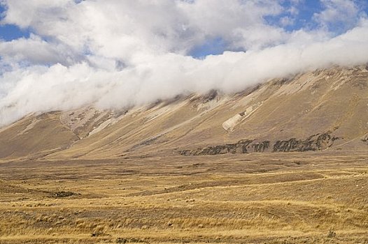 云,上方,盆地,新西兰