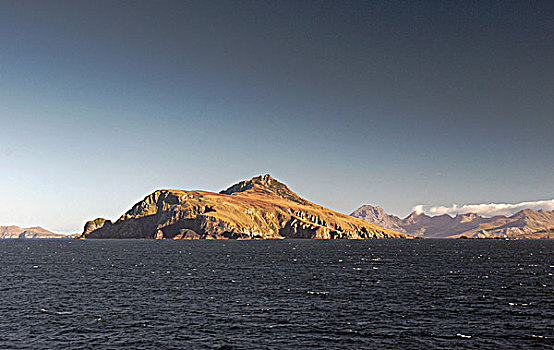 海洋,山峦,背景,合恩角,火地岛,巴塔哥尼亚,智利
