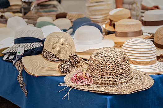 夏天,帽子,街边市场