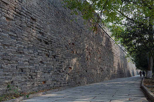 秋季的荆州古城墙