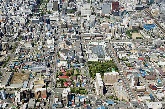 区域,空中,札幌,工厂,购物中心