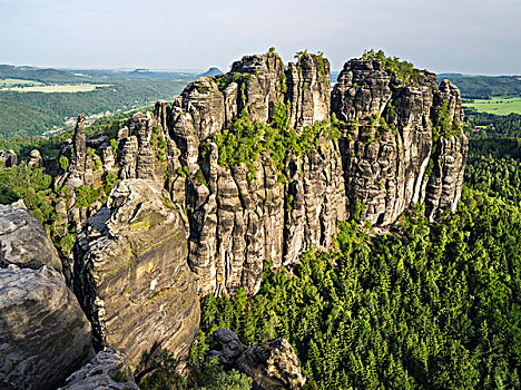 砂岩,山,国家公园,撒克逊瑞士,萨克森,瑞士,石头,靠近,易北河,德国,大幅,尺寸