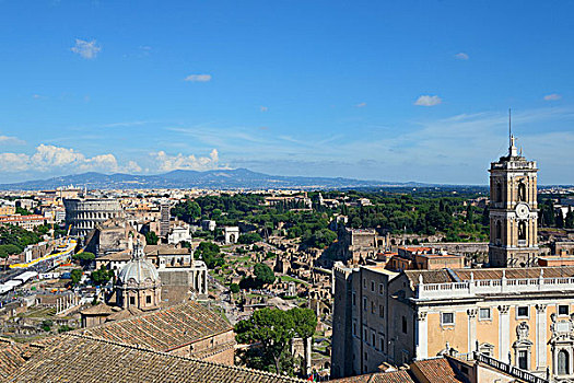 罗马,屋顶,风景,古代建筑,意大利