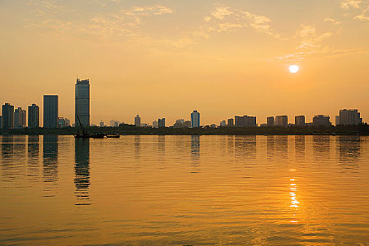 南京,玄武湖,夕阳