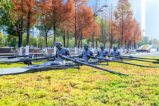 赛艇运动雕塑,南京市国际青年文化公园