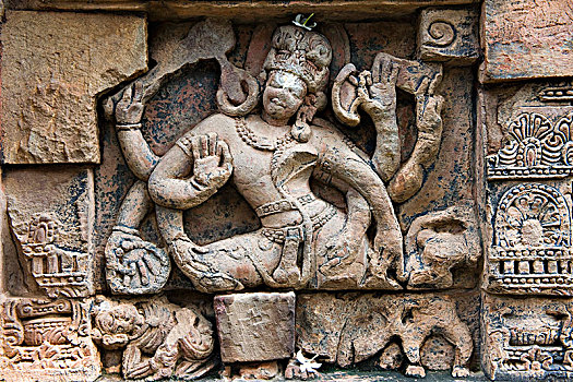 印度,奥里萨帮,庙宇,七世纪,特写,浅浮雕,湿婆神