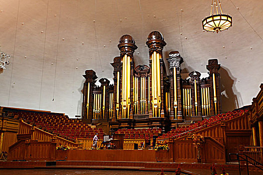 盐湖城大礼拜堂,管风琴,北美洲,美国,犹他州,风景,全景,文化,景点,旅游