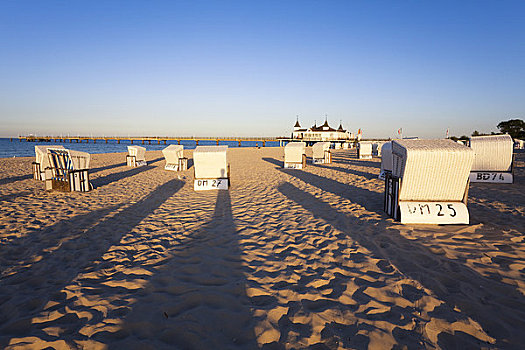 海滩藤椅,阿尔贝克海滨,乌瑟多姆岛,梅克伦堡前波莫瑞州,德国