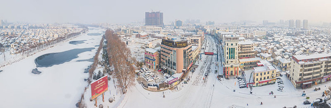 江苏省连云港市赣榆区城区拍的雪景