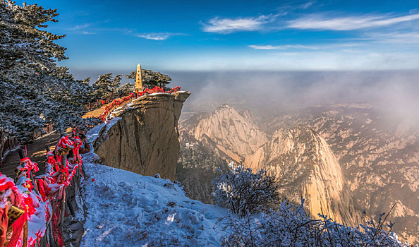 华山,雪景