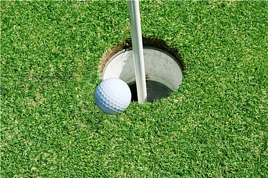 高尔夫球,绿色,靠近,洞