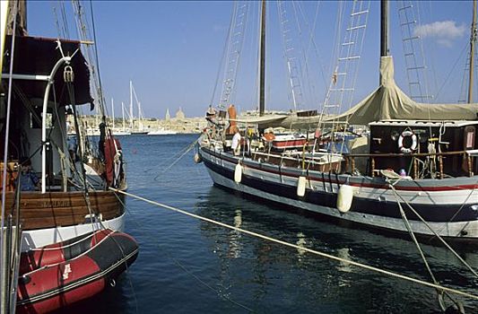 船,港口,瓦莱塔,马耳他