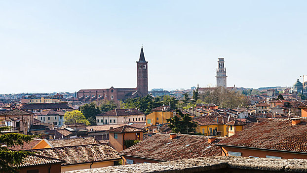风景,维罗纳,中央教堂,塔