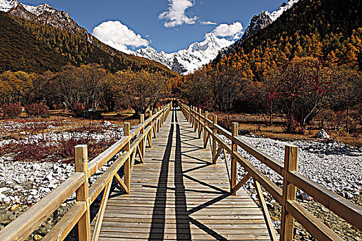 四川亚丁央迈勇雪山风光