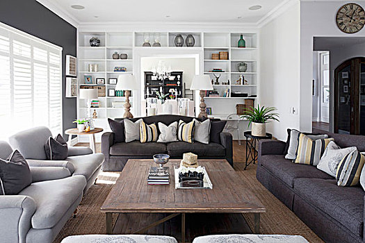 沙发,木质,茶几,正面,白色,合适,架子