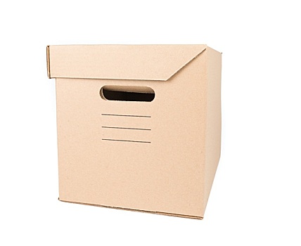 褐色,纸盒,盒子,隔绝,白色背景