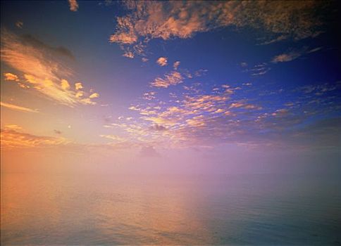 海洋,暮色天空,马尔代夫,印度洋