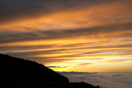 哈莱亚卡拉国家公园,视点,毛伊岛,夏威夷,山脉,五个,不同,气候,道路,哈雷阿卡拉火山,顶峰,公路,世界,纪录