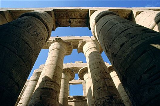 柱子,卡尔纳克神庙,底比斯,埃及,20世纪,艺术家