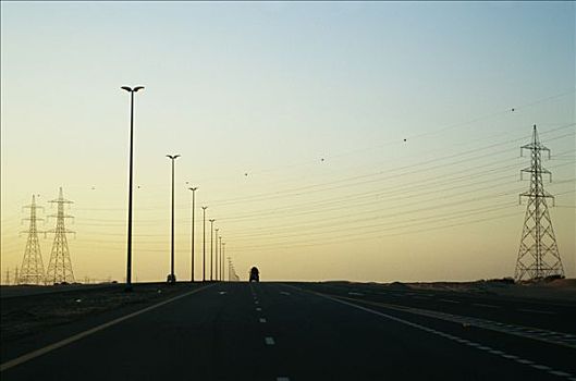 道路,电线,杆,背景