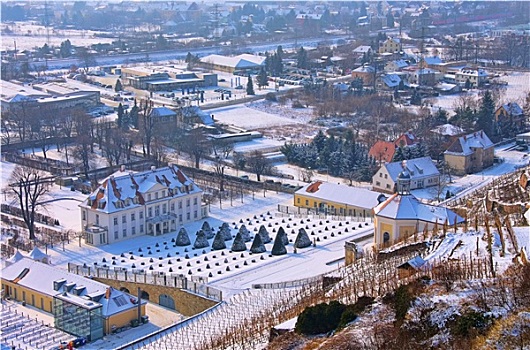 城堡,冬天,宫殿