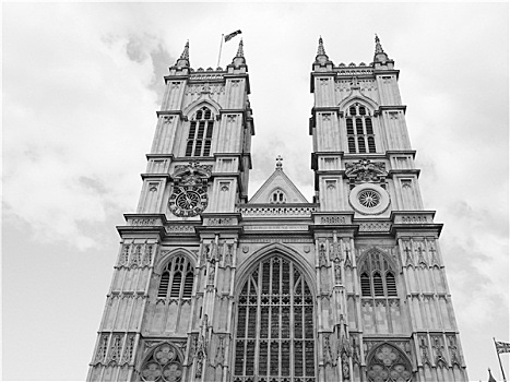 黑白,威斯敏斯特大教堂,伦敦